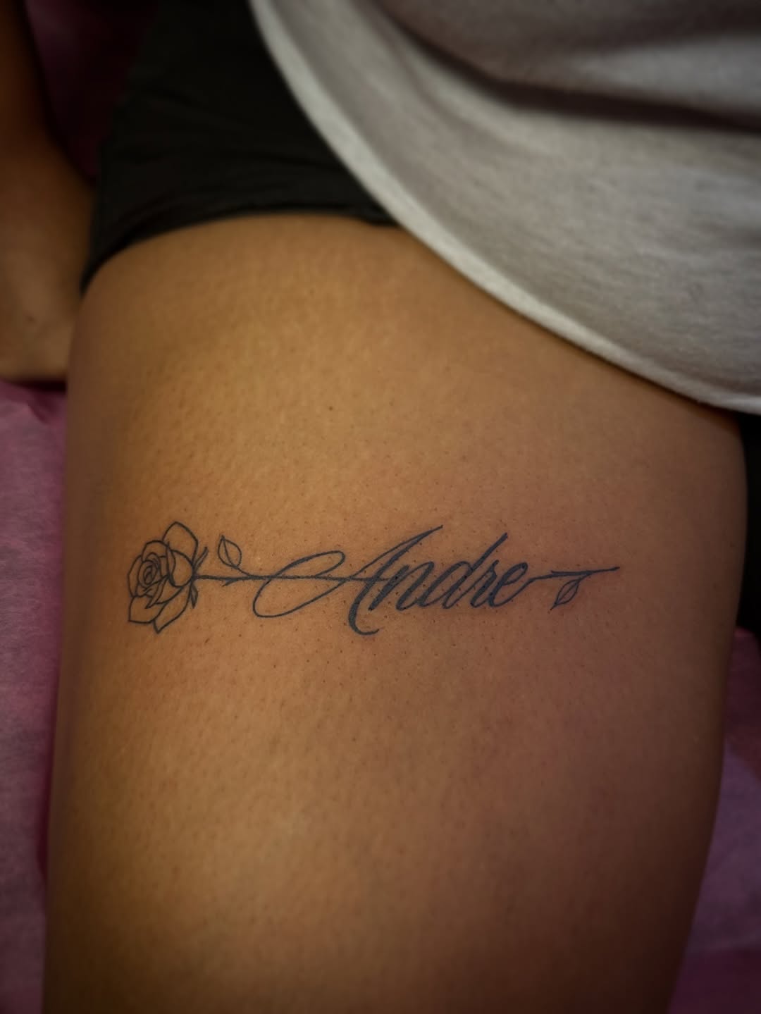 Tattoo by @velvetneedletattoo — fine_line, lettering_script