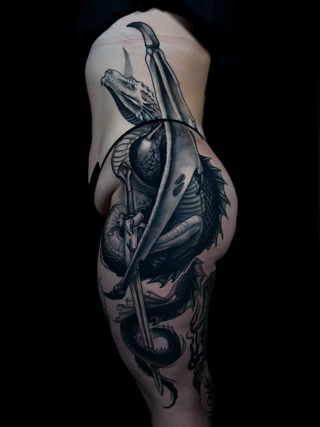 Tattoo by @cvaldestattoos — realism, black_and_grey