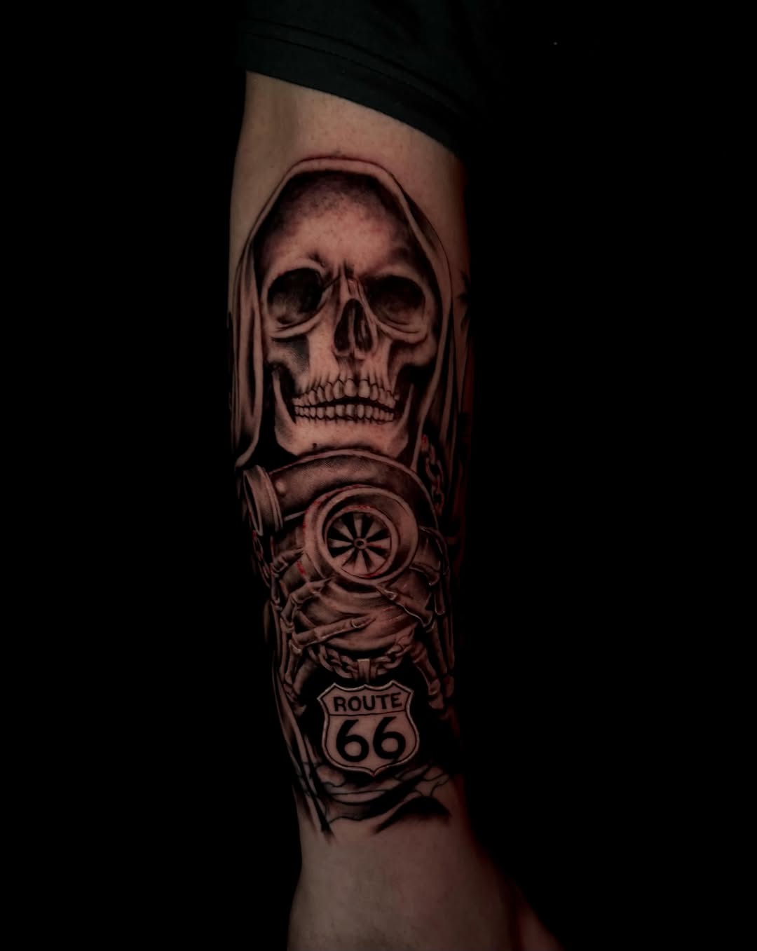 Tattoo by @sincitytattooer — realism, black_and_grey