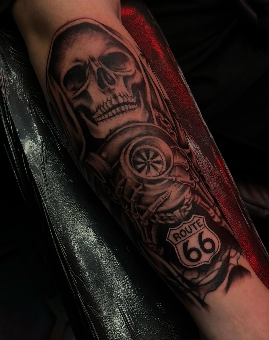 Tattoo by @sincitytattooer — realism, black_and_grey