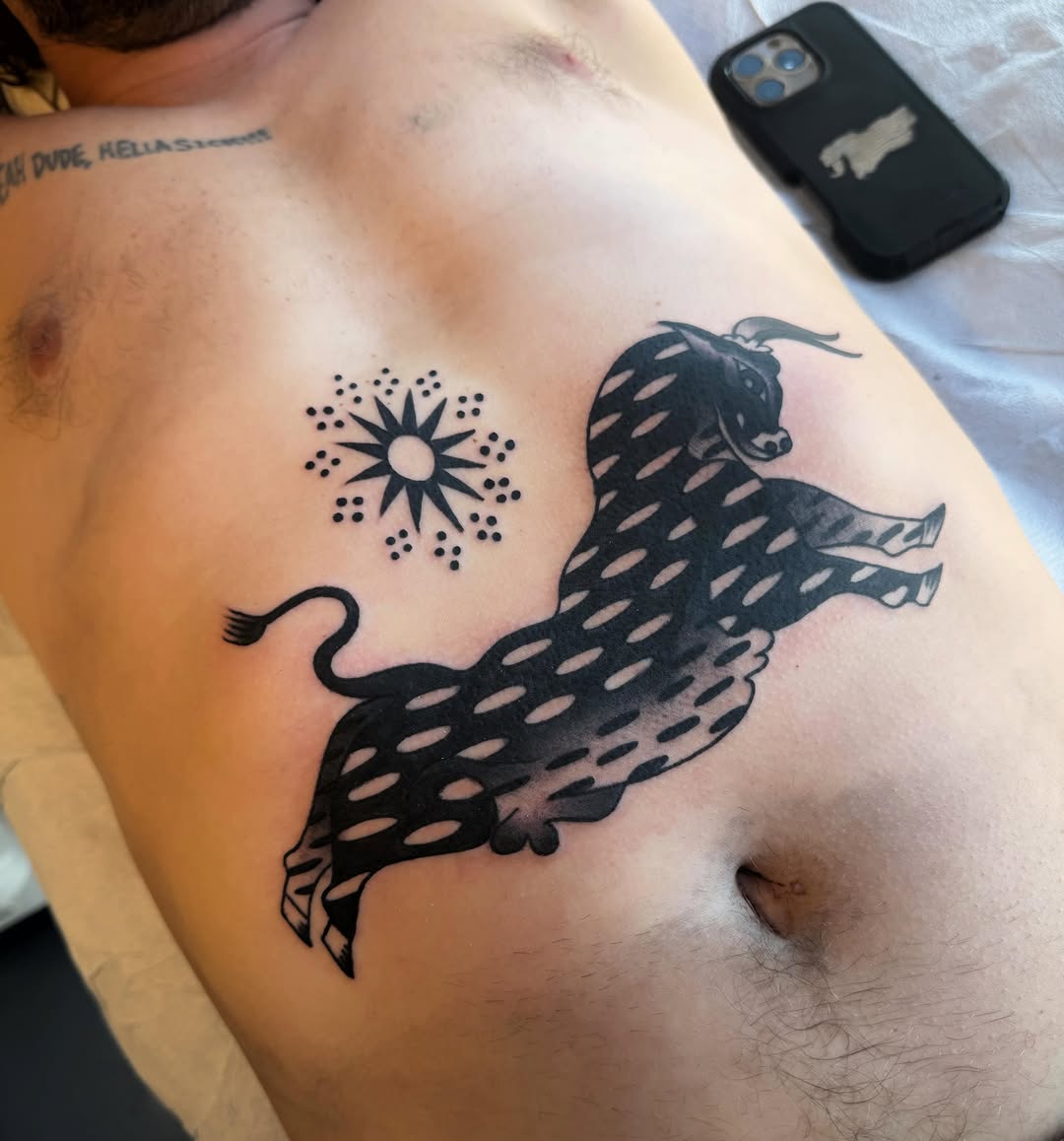 Tattoo by @maneefriday — blackwork, dotwork
