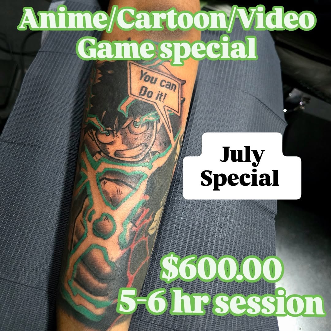 Tattoo by @thatdamcee — anime