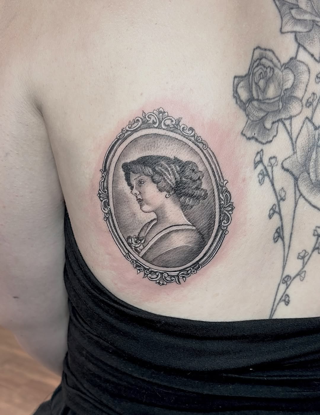 Tattoo by @miss.rage.tattoos — realism, black_and_grey