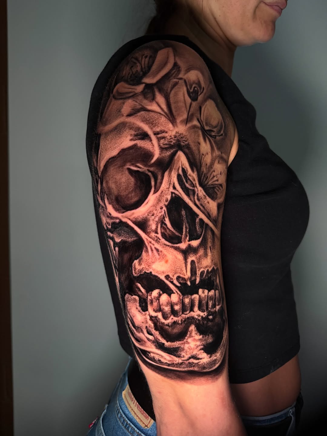 Tattoo by @inkzombi — black_and_grey, realism