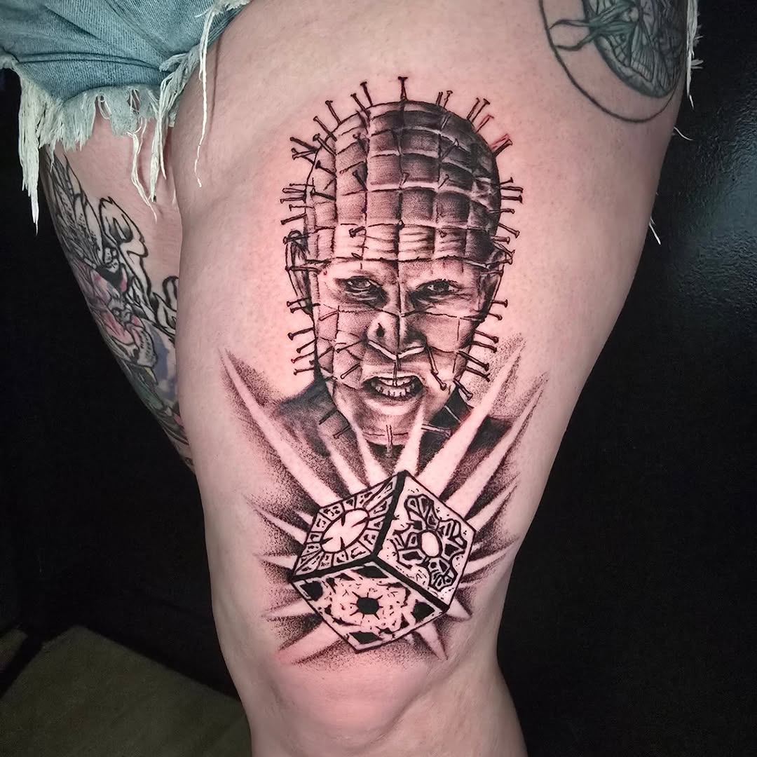Tattoo by @invadertiv — realism, black_and_grey