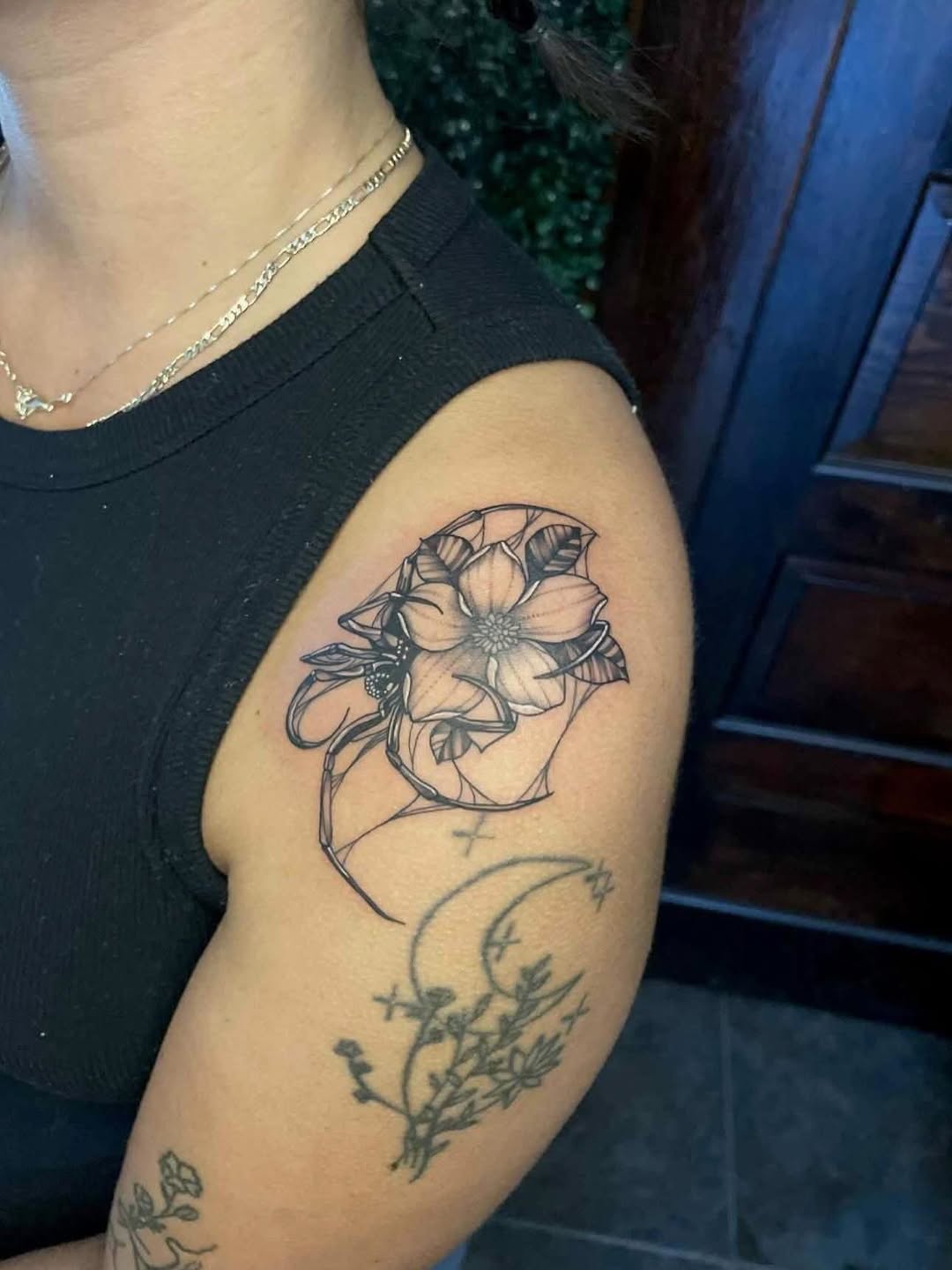 Tattoo by @livv_tattoos — fine_line, black_and_grey
