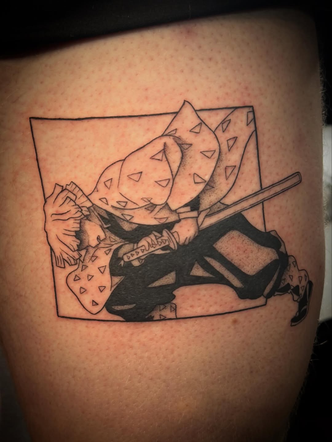 Tattoo by @acetats._ — anime, black_and_grey