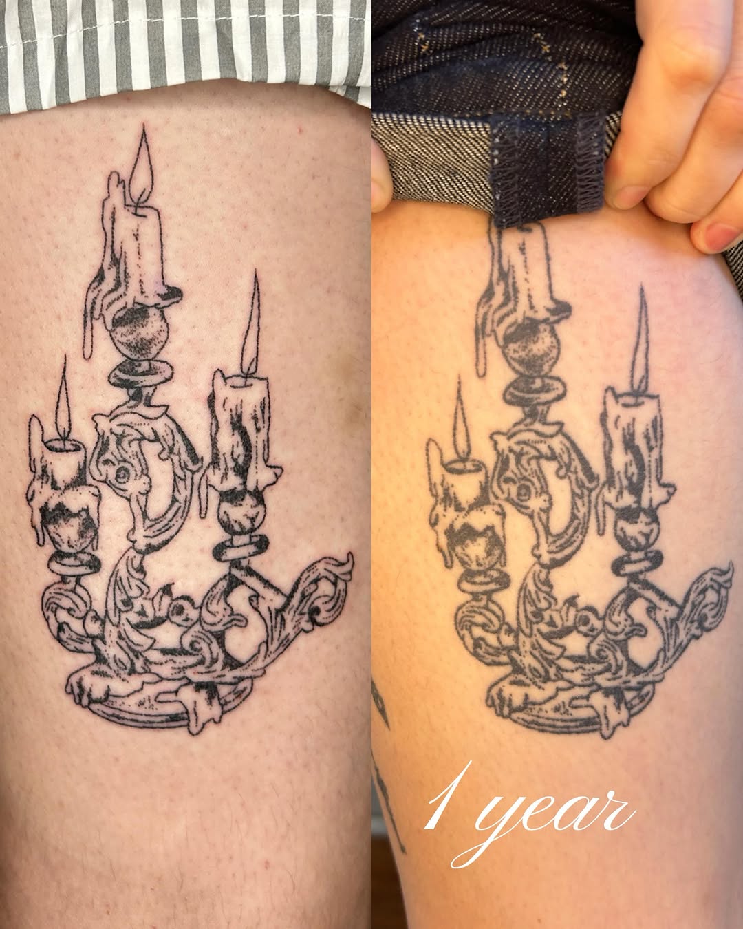 Tattoo by @glittergremliin — illustrative, black_and_grey