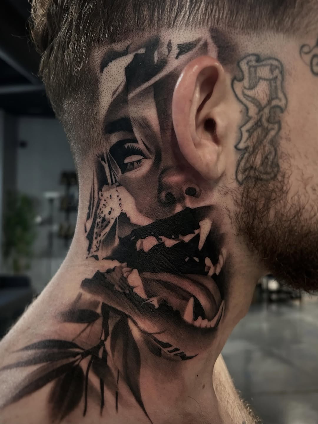 Tattoo by @cxrsmeiertattoos — realism, black_and_grey