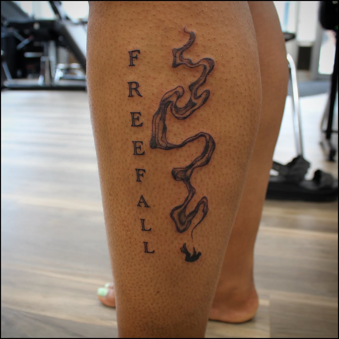 Tattoo by @shadowsteptattoo — lettering_script, black_and_grey