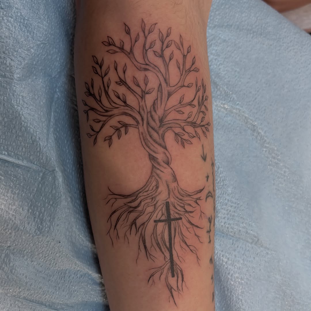 Tattoo by @_babytatt — illustrative, black_and_grey