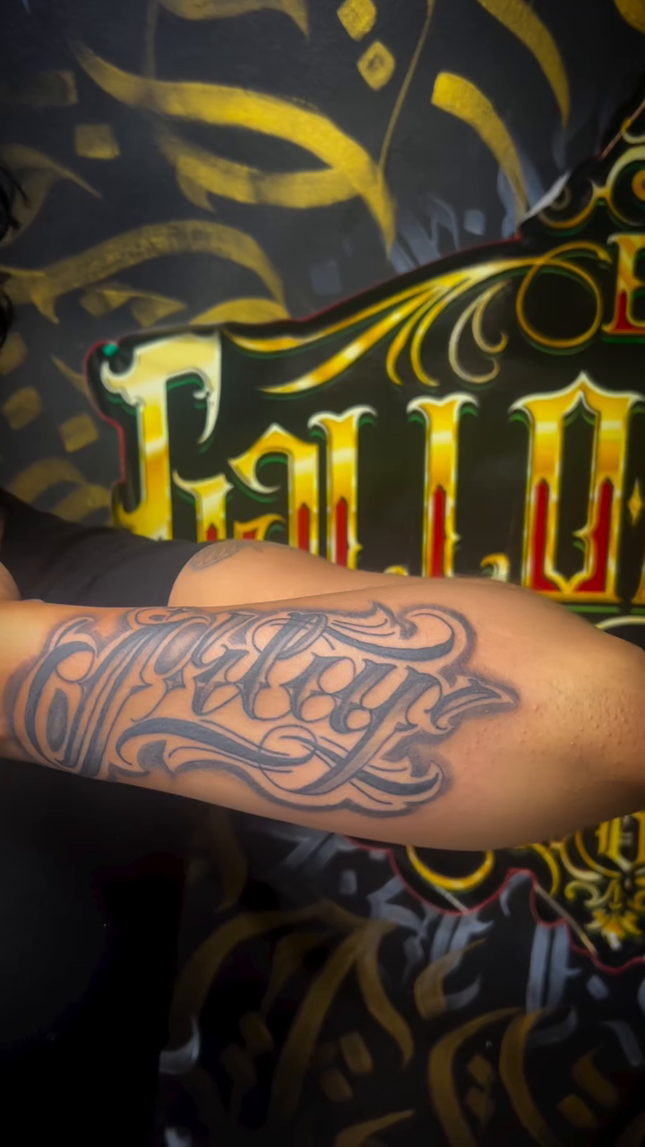 Tattoo by @the_tatuador265 — lettering_script, chicano