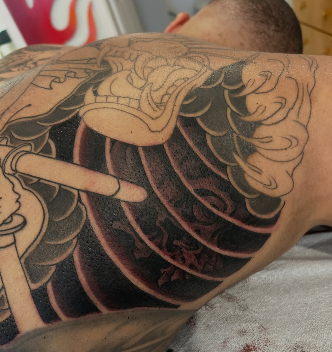 Tattoo by @craiggardyan — japanese_irezumi, black_and_grey