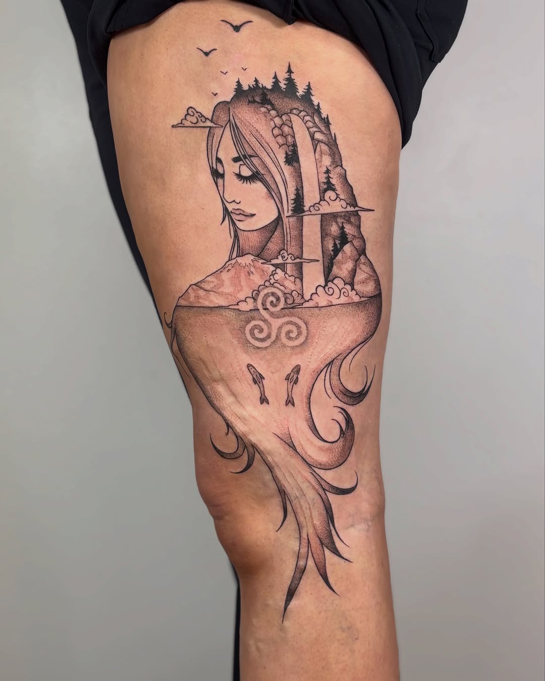Tattoo by @sterlingstattoos — illustrative, dotwork
