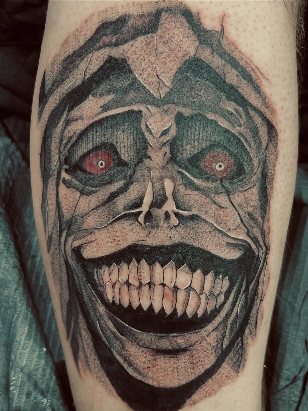 Tattoo by @illestgorilla — dark_realism, black_and_grey