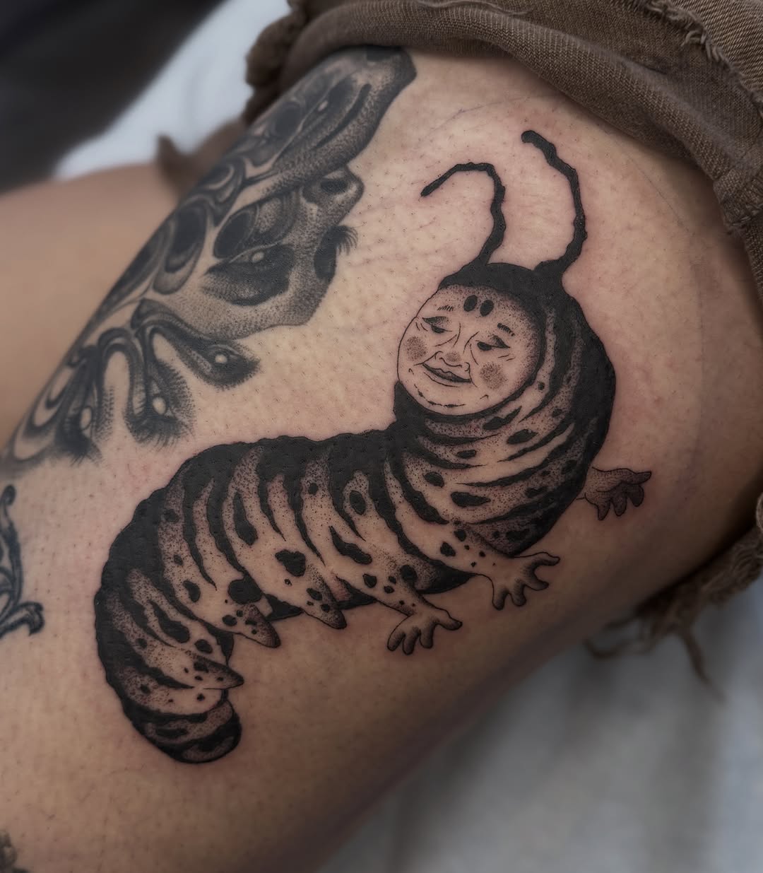 Tattoo by @welpfu β black_and_grey, illustrative
