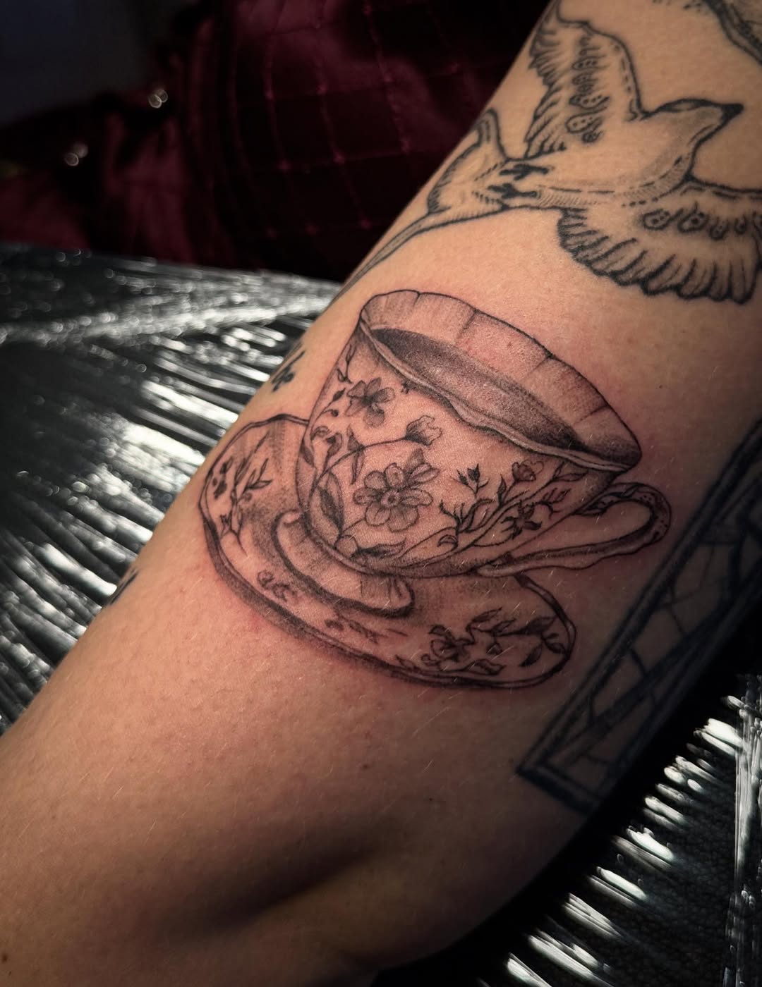 Tattoo by @needlenikki — fine_line, black_and_grey