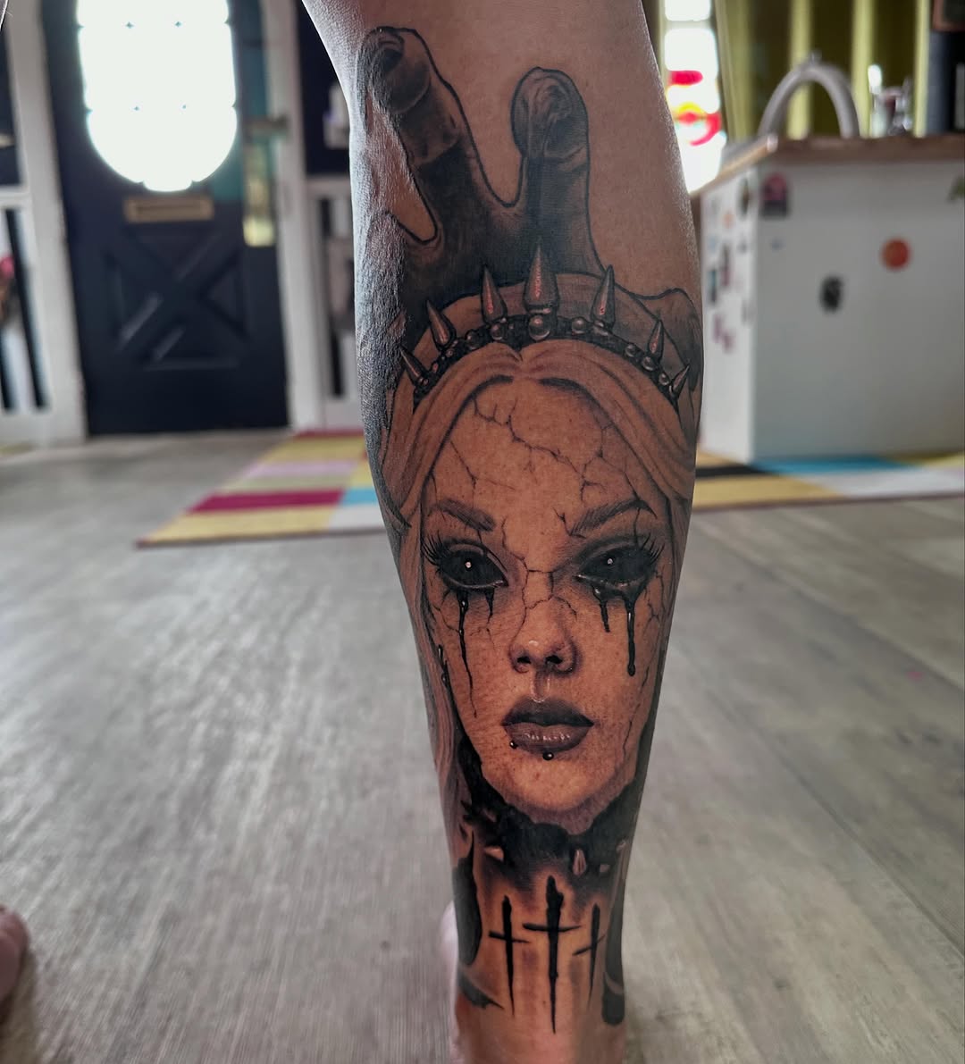 Tattoo by @dirtyletters937 — dark_realism, illustrative