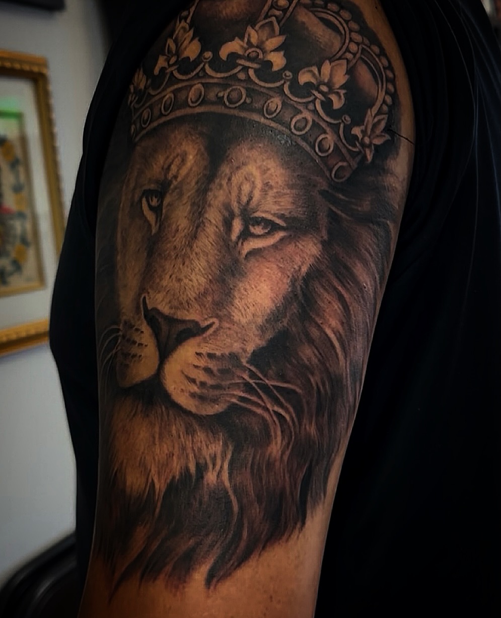 Tattoo by @hollee.ink — realism, black_and_grey