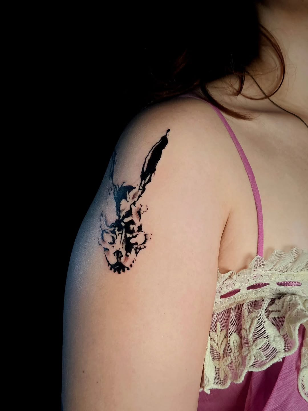Tattoo by @vampire.varona — illustrative, blackwork