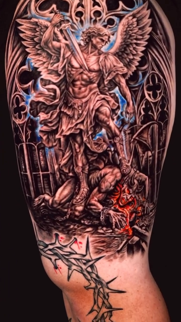 Tattoo by @brayan_ink_tattoo β dark_realism, black_and_grey