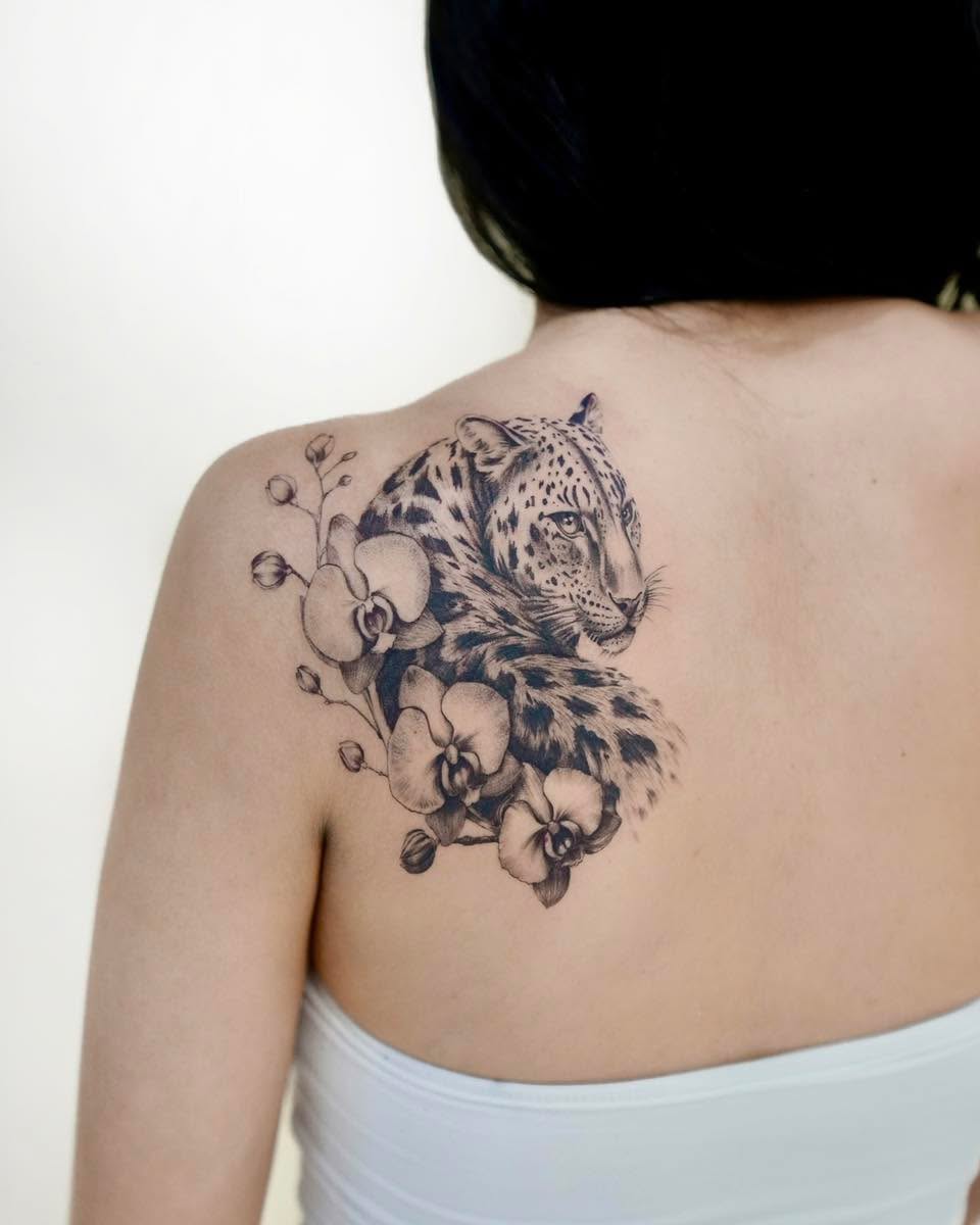 Tattoo by @helenini.tattoo — realism, black_and_grey