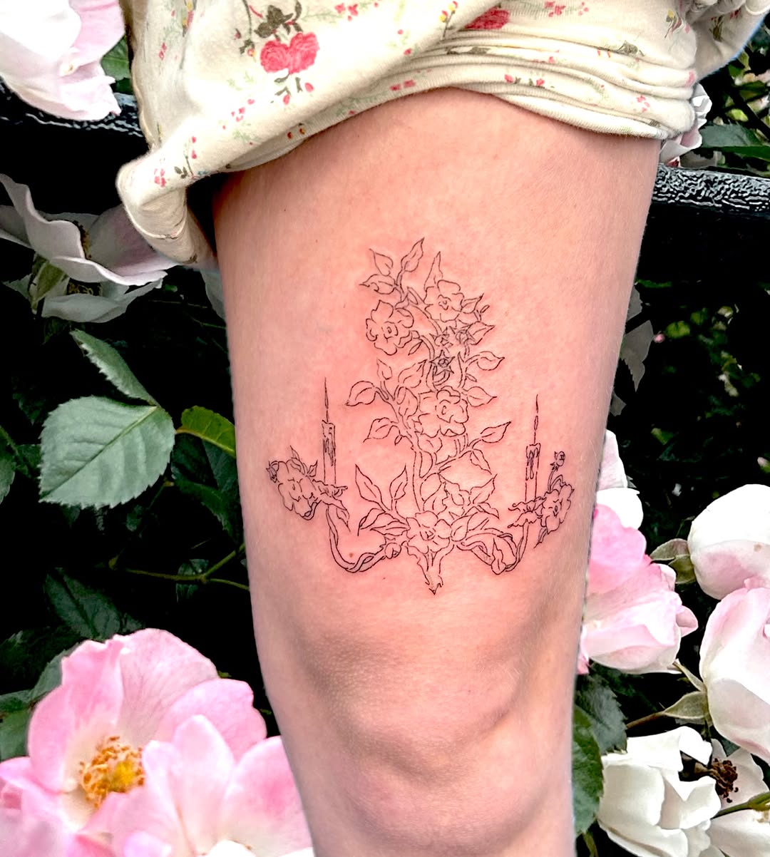 Tattoo by @rainfrog.gg — fine_line, illustrative