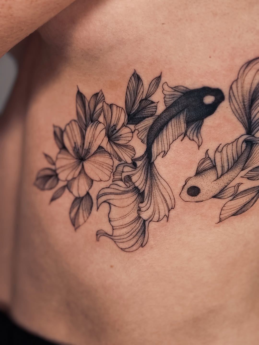 Tattoo by @olgatattooing — black_and_grey