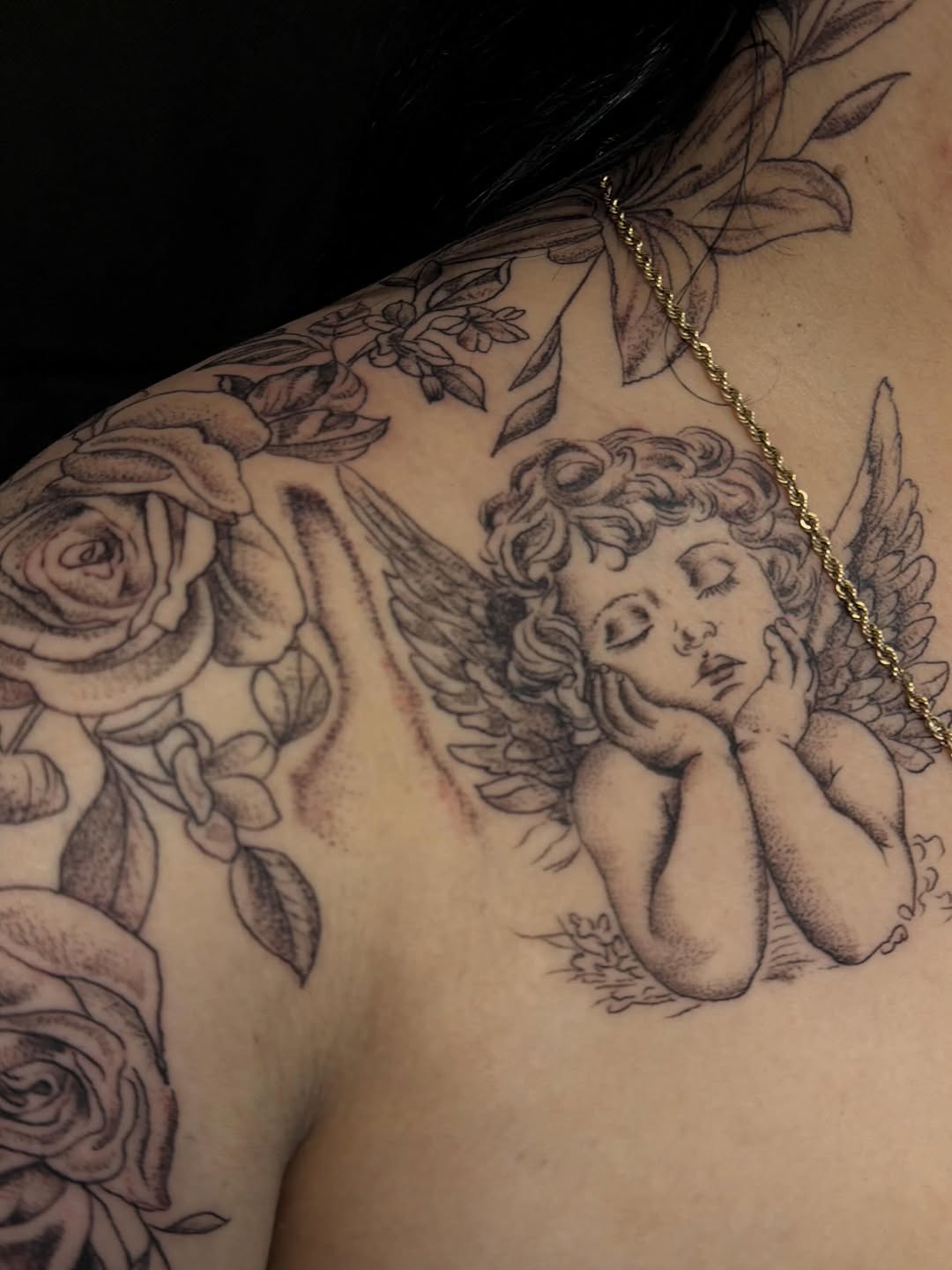Tattoo by @corteztattoozz — black_and_grey