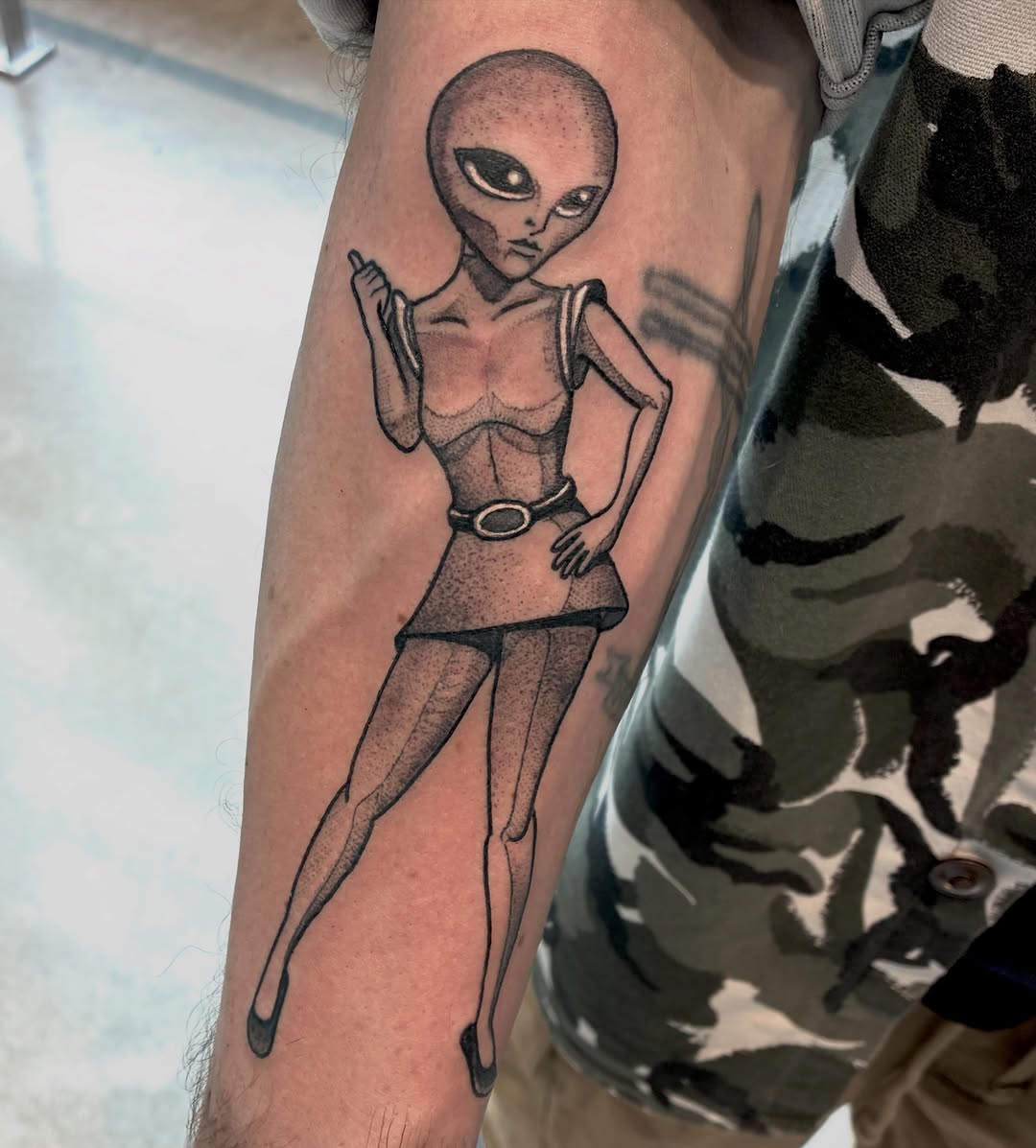 Tattoo by @bearclawtattoo — black_and_grey, illustrative