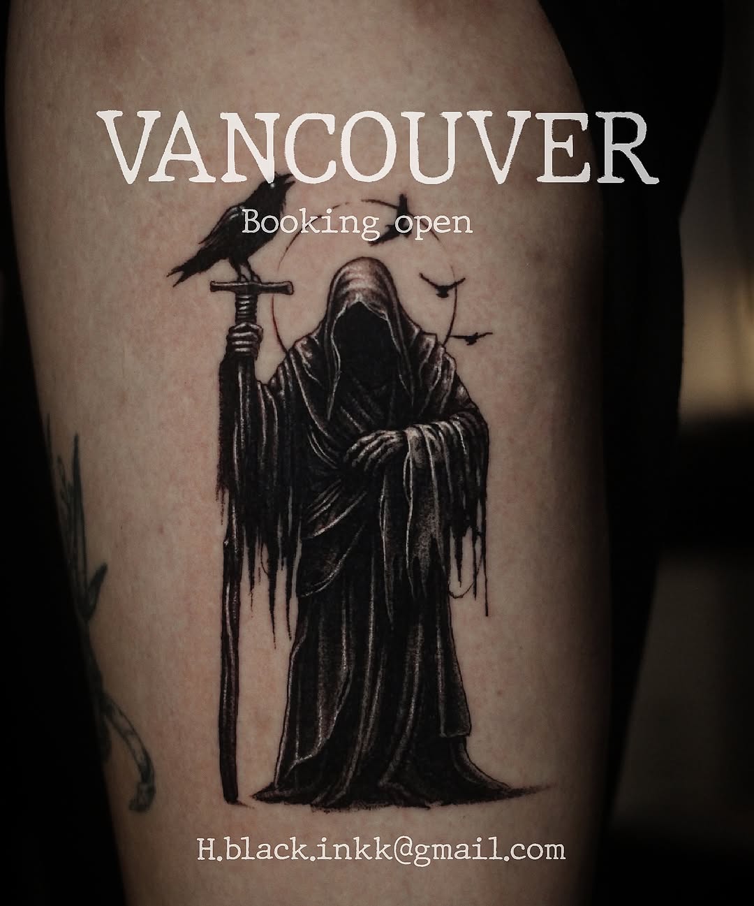 Tattoo by @h.black_ink — black_and_grey, dark_realism