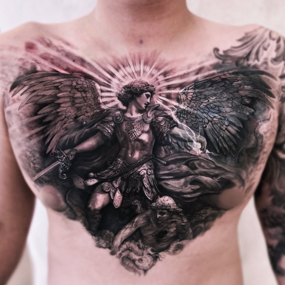 Tattoo by @tattooel_light โ realism, black_and_grey