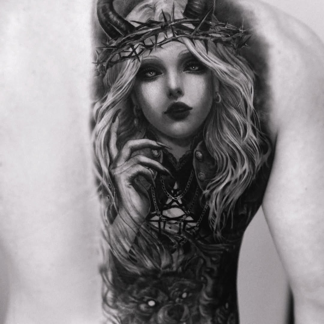 Tattoo by @tattooel_light โ realism, dark_realism