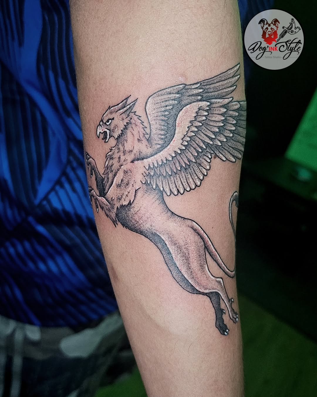 Tattoo by @dog_ink_style โ black_and_grey, realism