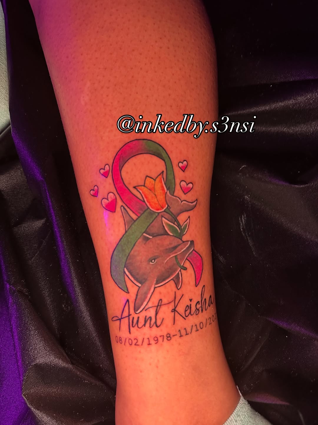 Tattoo by @inkedby.s3nsi — lettering_script, realism