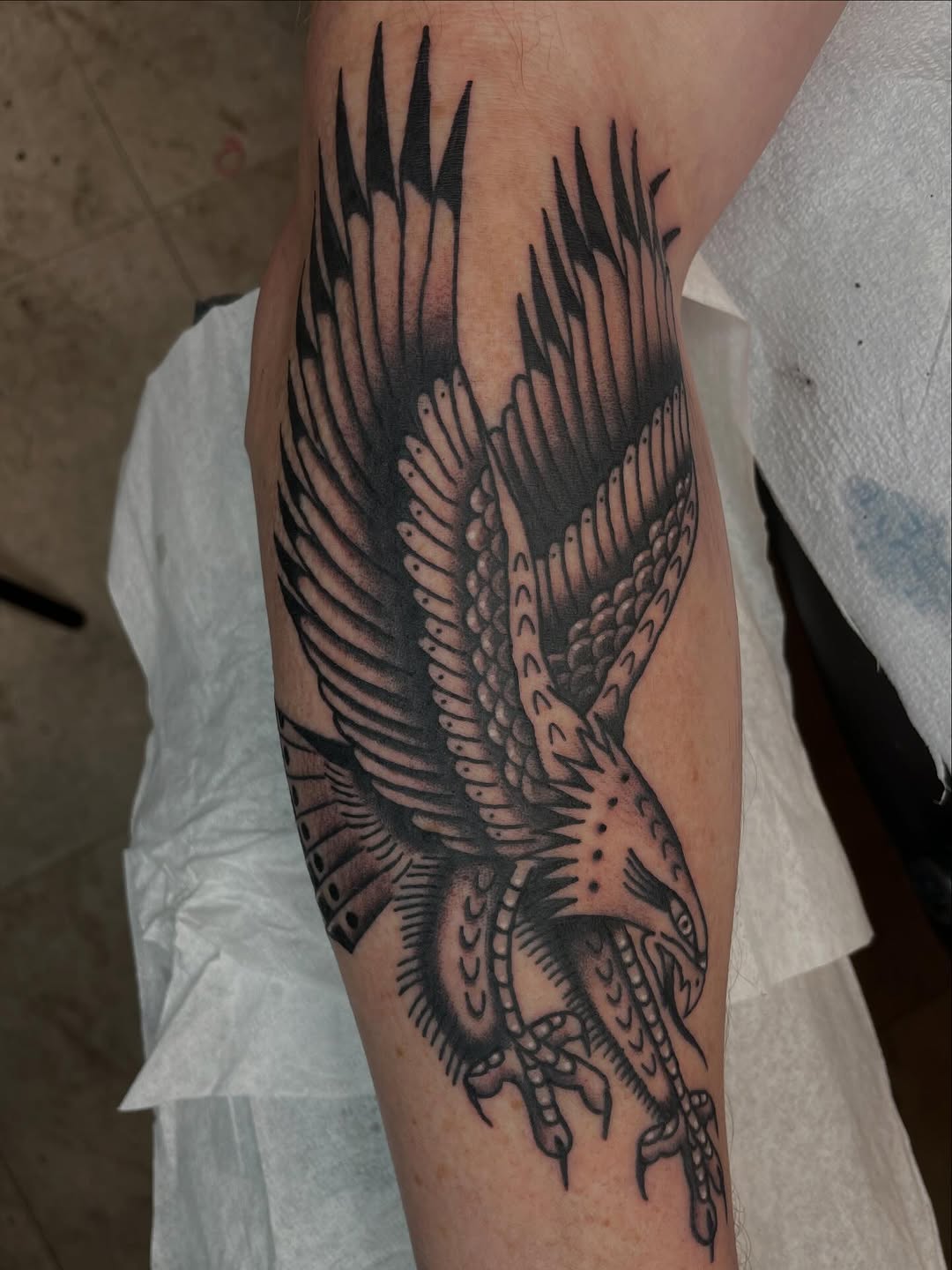 Tattoo by @bellmoreshow — american_traditional, black_and_grey