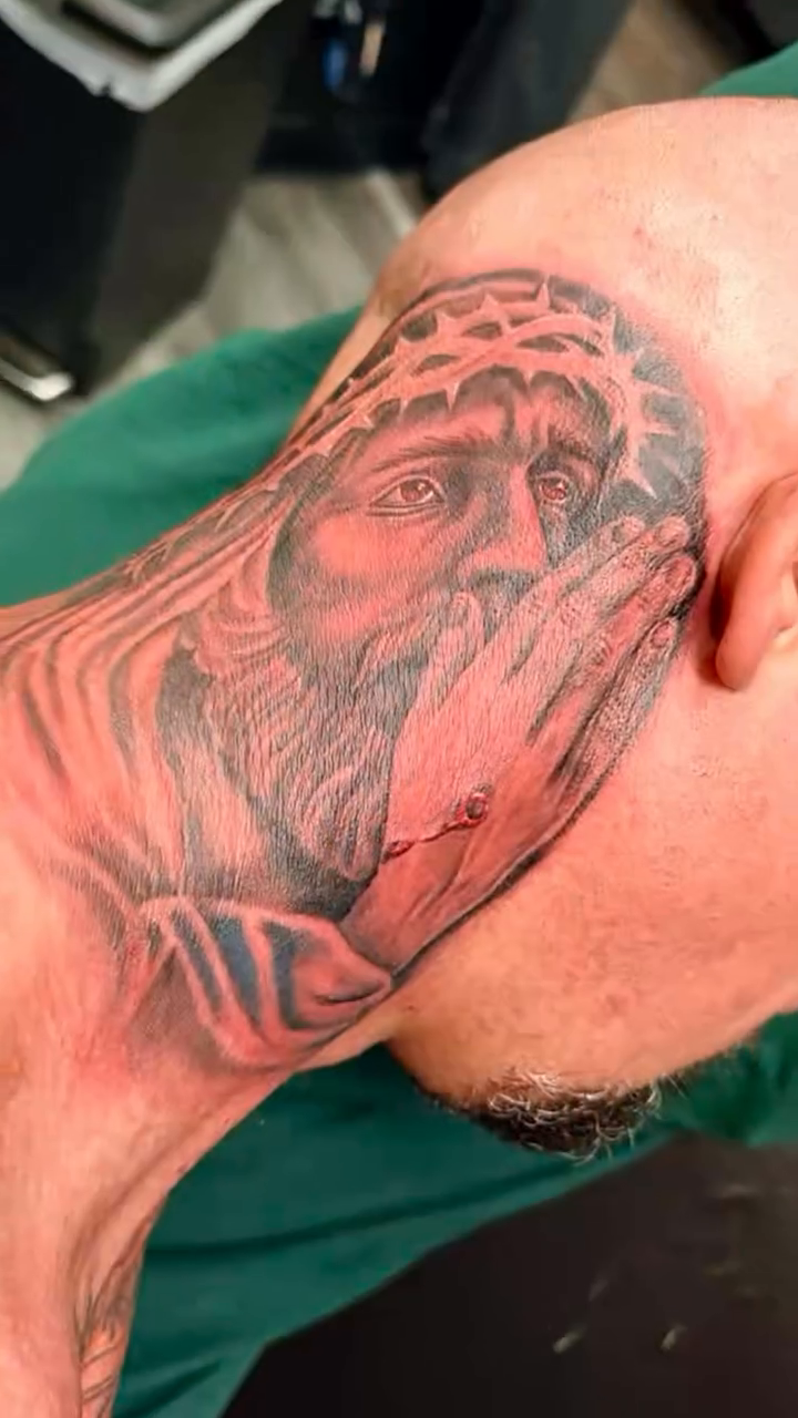 Tattoo by @inkbykg — black_and_grey, realism