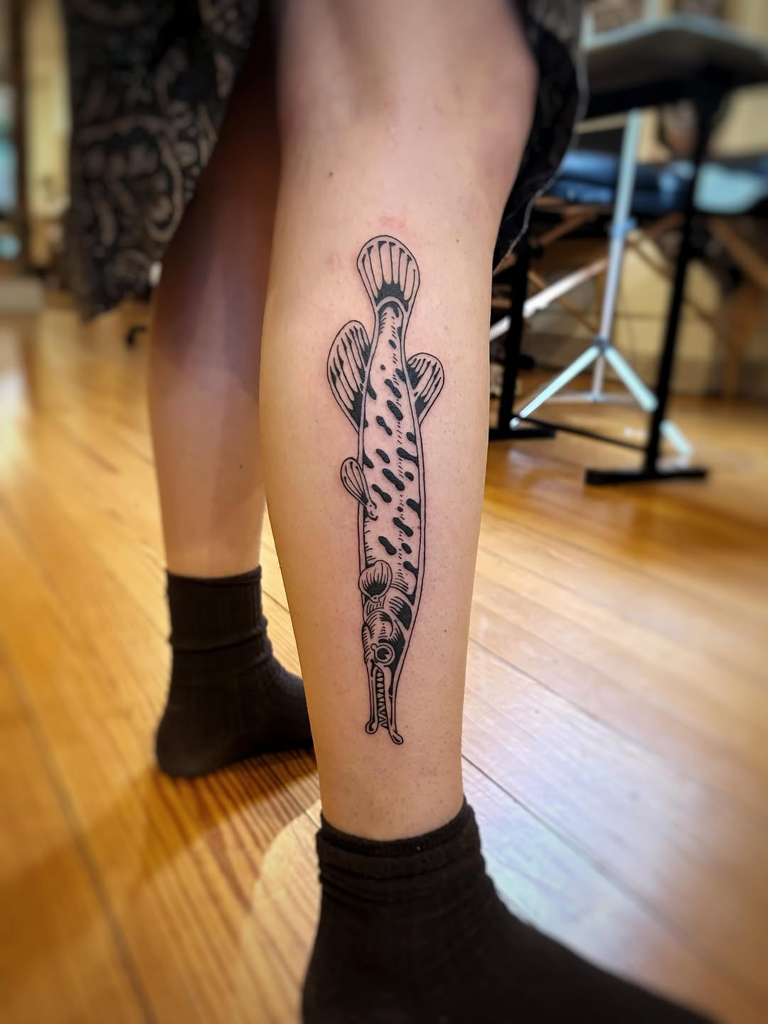 Tattoo by @bai.bai.bunni.tattoos — illustrative, blackwork