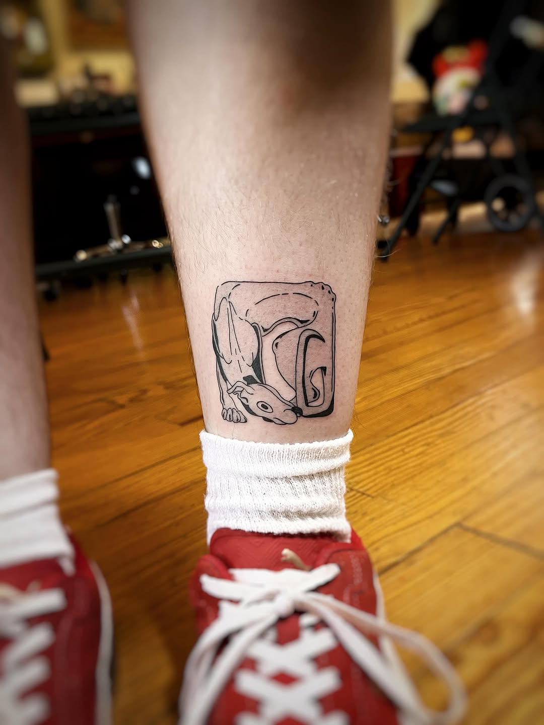 Tattoo by @bai.bai.bunni.tattoos — illustrative, blackwork