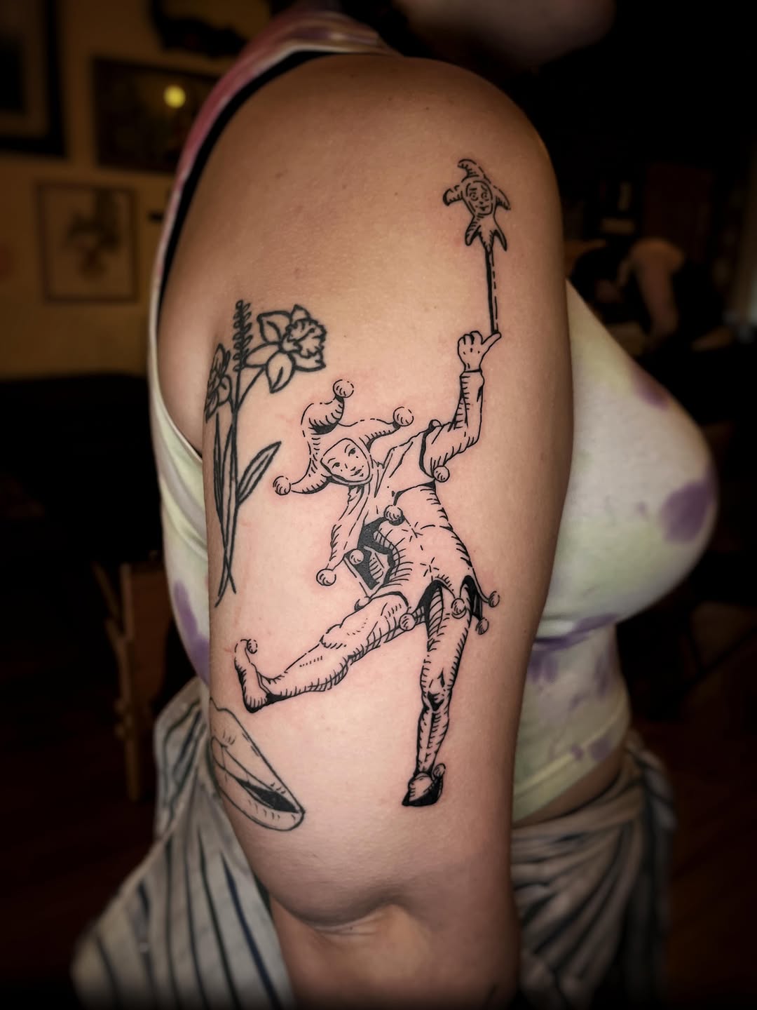 Tattoo by @bai.bai.bunni.tattoos — illustrative, black_and_grey