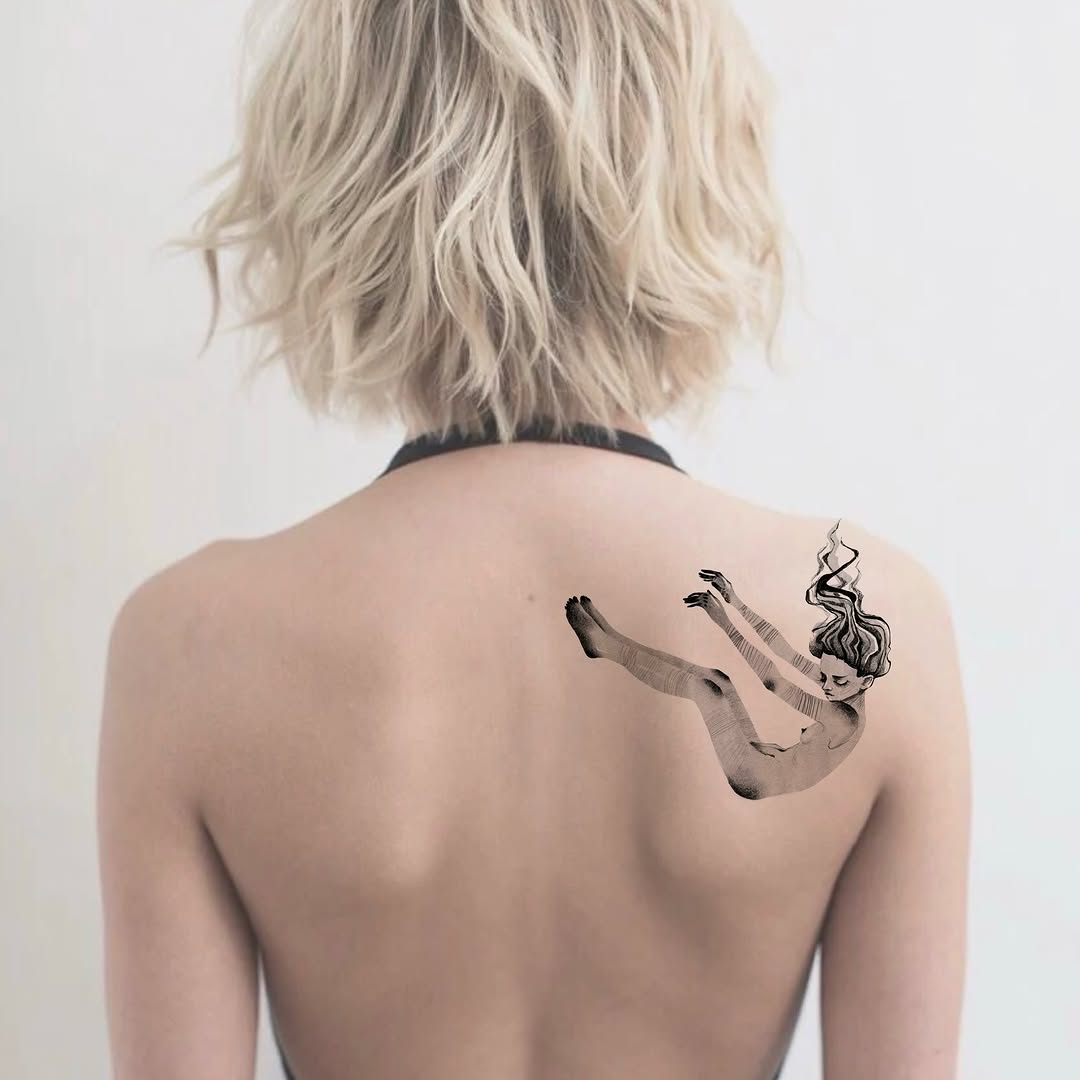 Tattoo by @masha.khelik.ttt — illustrative, black_and_grey