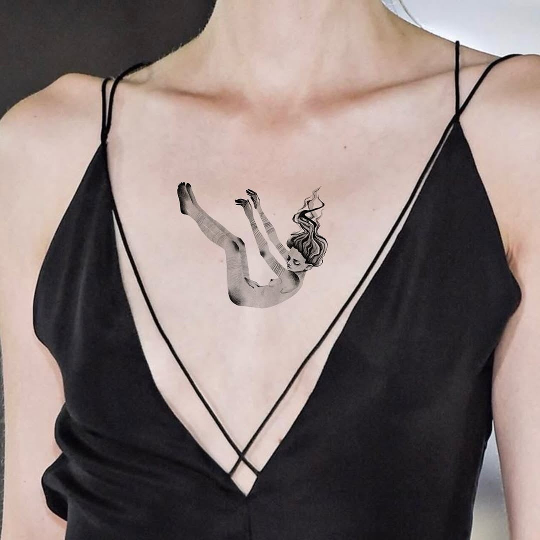 Tattoo by @masha.khelik.ttt — black_and_grey, illustrative