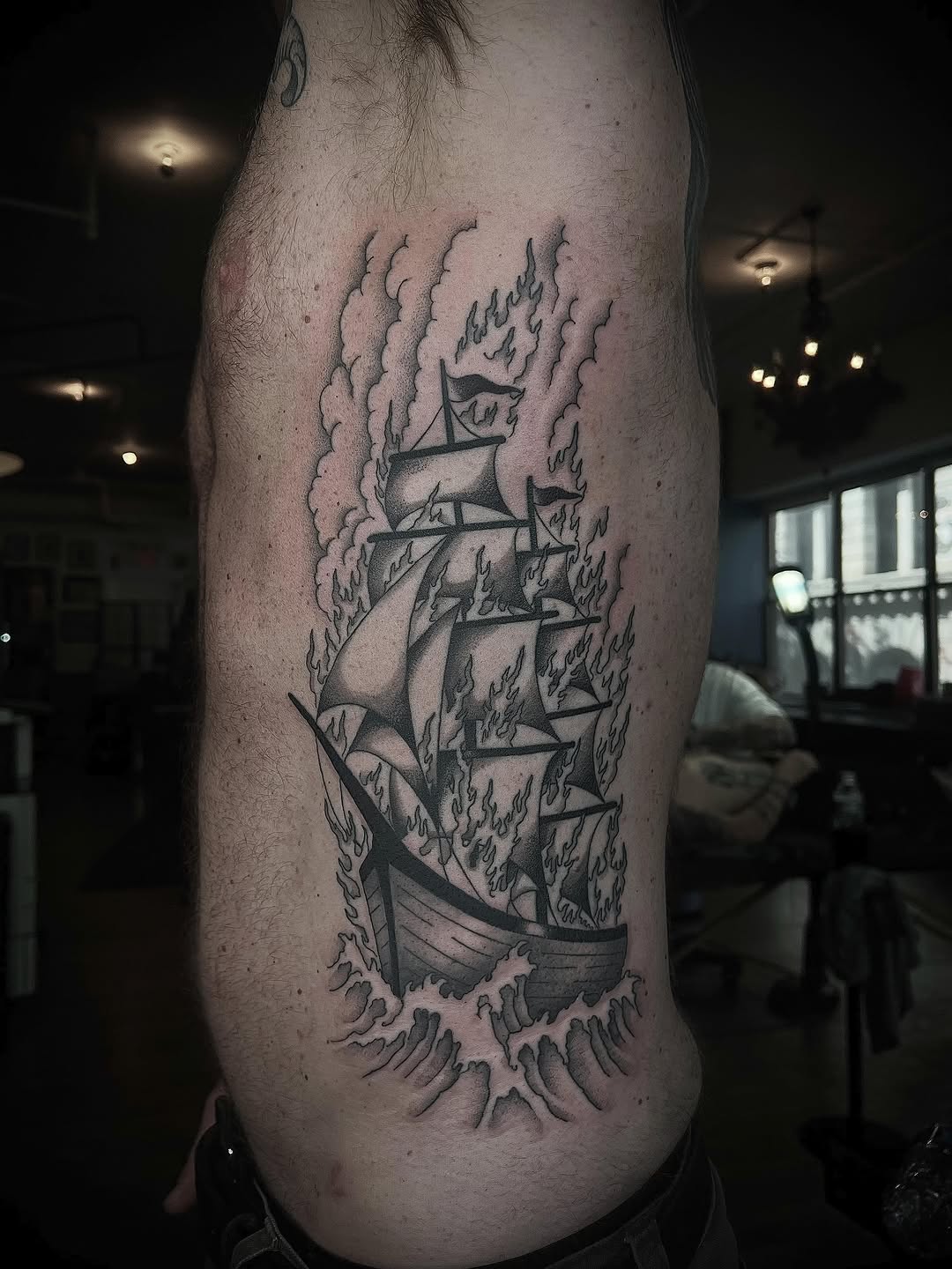 Tattoo by @linahsiaotattoo — american_traditional, black_and_grey