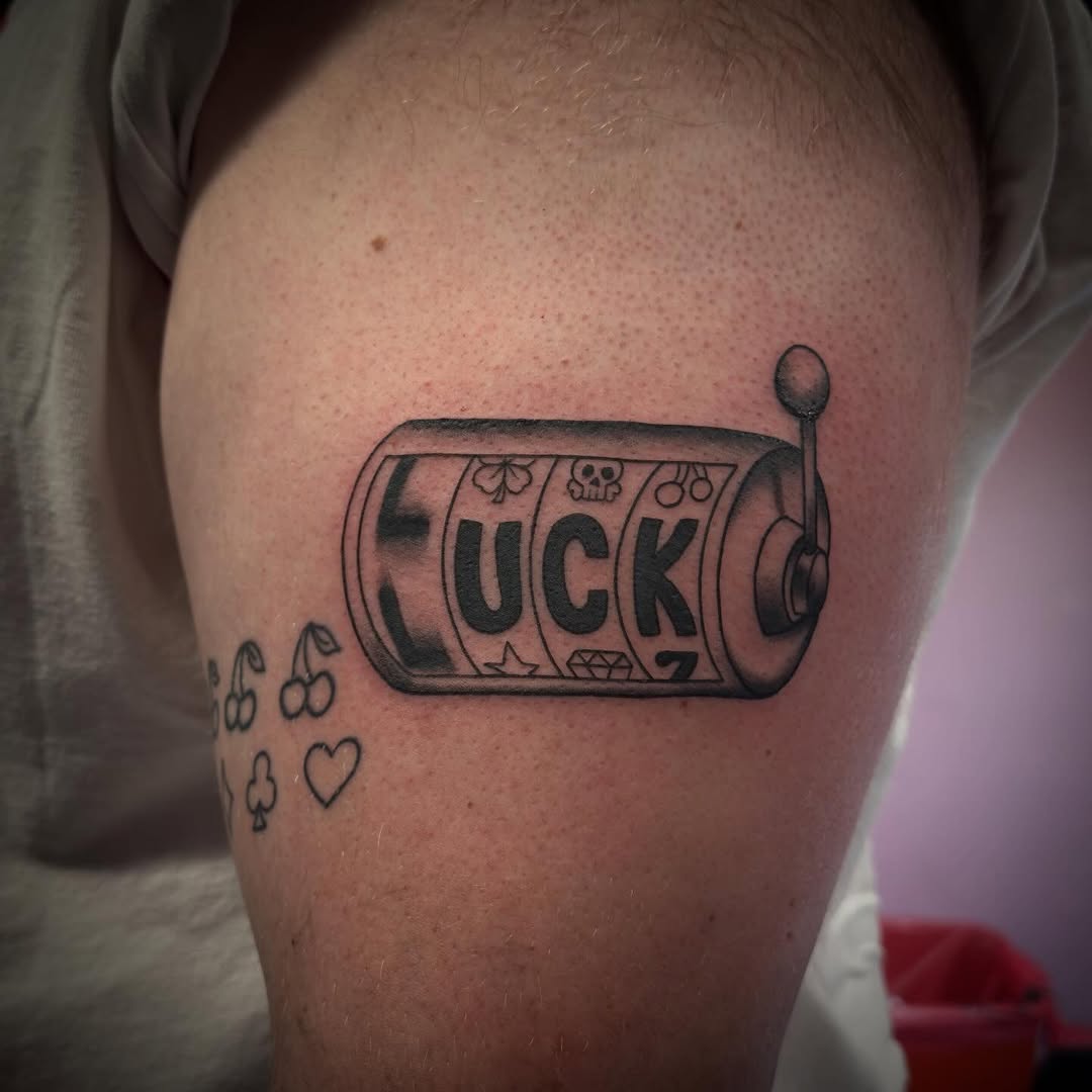 Tattoo by @acetats._ — black_and_grey, lettering_script