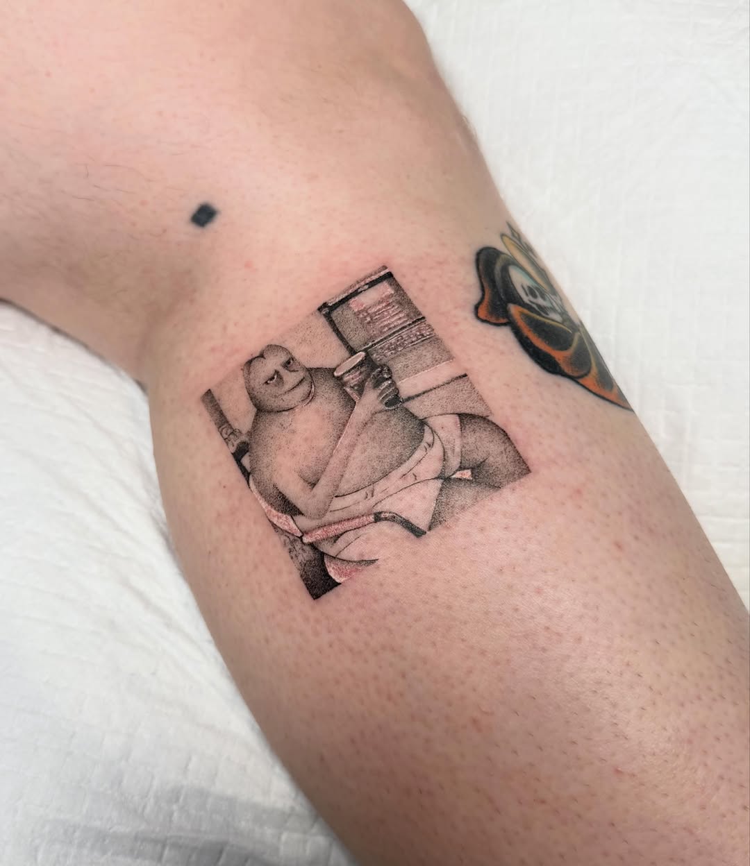 Tattoo by @oneheavytatty — black_and_grey