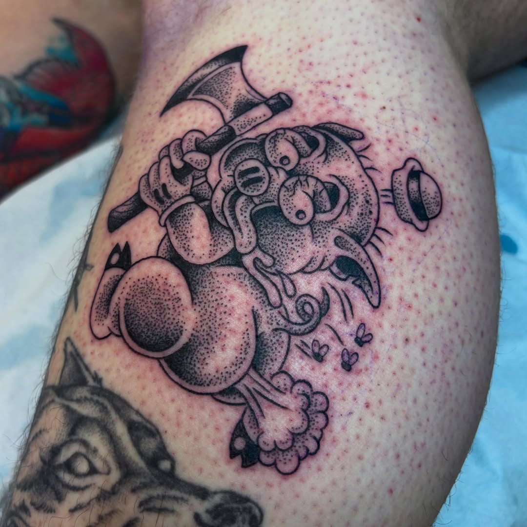 Tattoo by @evilnemec — new_school, dotwork