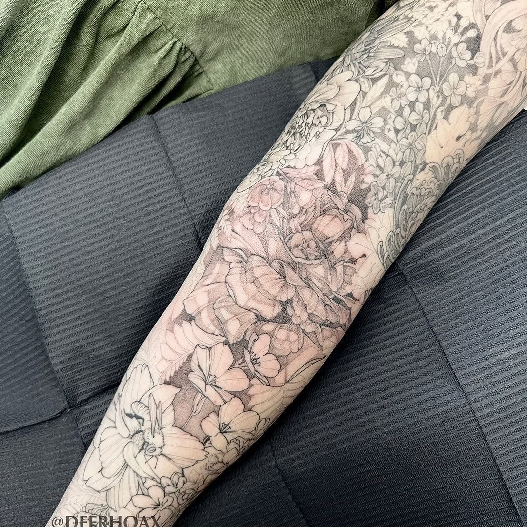 Tattoo by @deerhoax — japanese_irezumi, black_and_grey