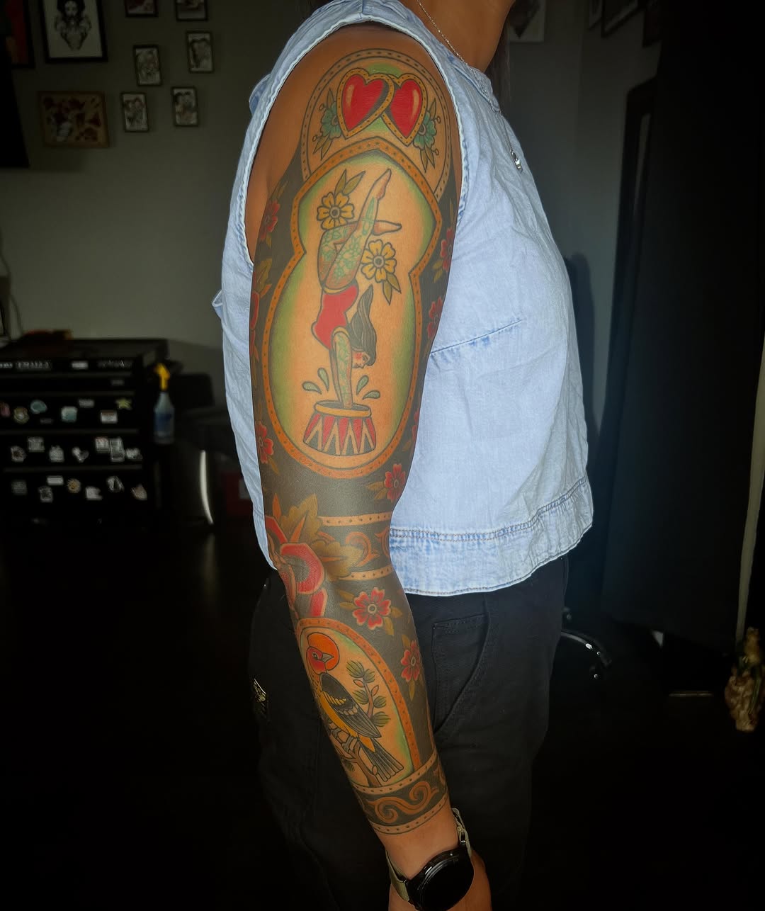Tattoo by @taylorthetattooer โ american_traditional, neo_traditional