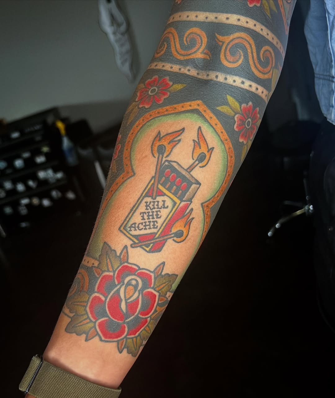 Tattoo by @taylorthetattooer โ american_traditional, lettering_script