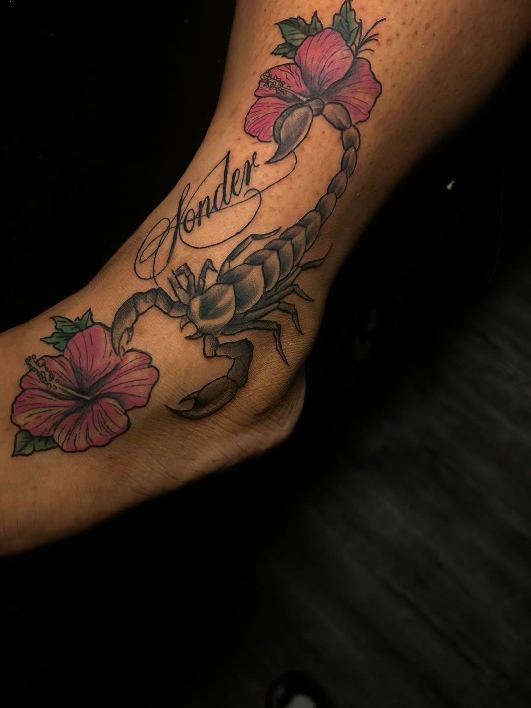 Tattoo by @bigtatt_daartist — illustrative, lettering_script